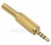 Jack plug 3,5mm stereo vitalco Gold stright 4pin